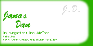 janos dan business card